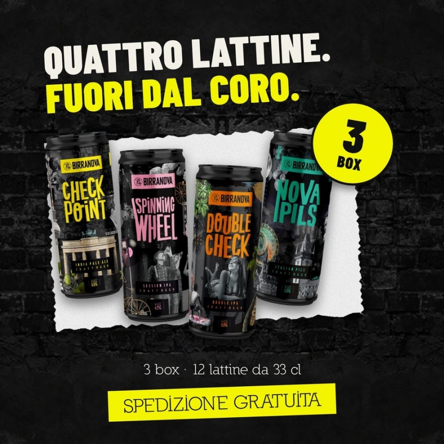3 Box Quattro lattine - 12 lattine 33cl